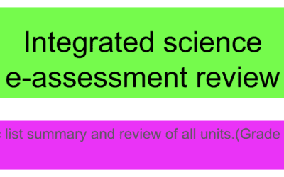 Grade 10 Science May Onscreen Exam Revision Update